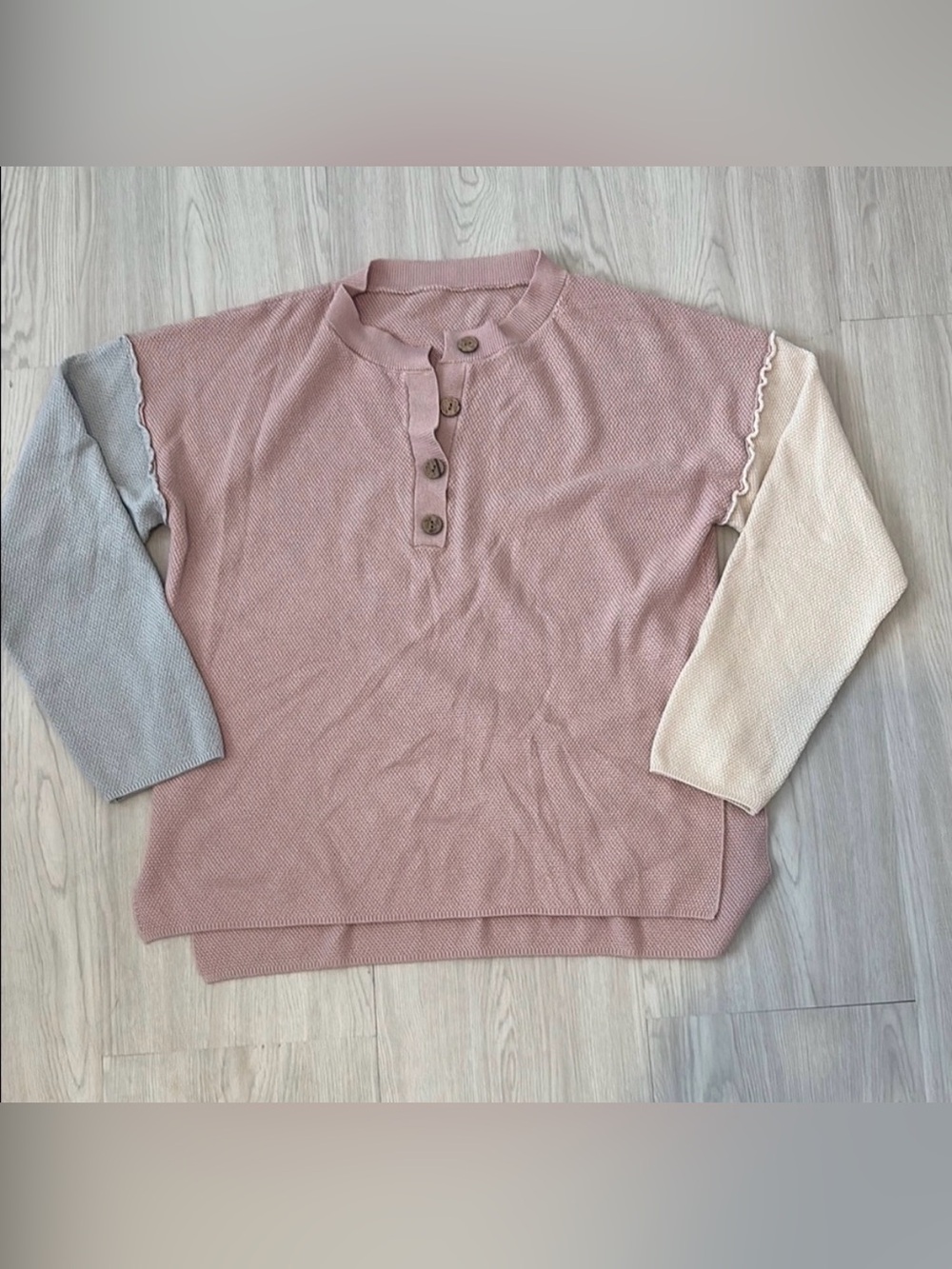 PINK QUEEN V-neck sweater oversized pullover size medium